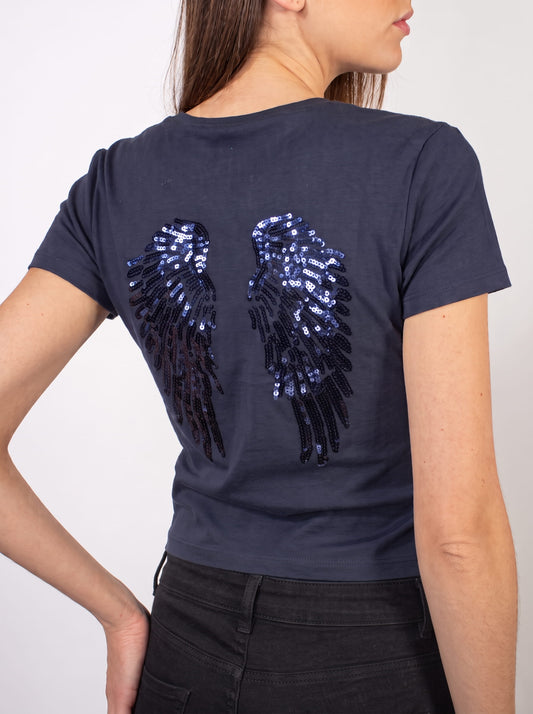 Angel Wings Sequin Tee