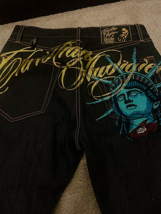 'Christian Audigier' Statue of Liberty Jeans