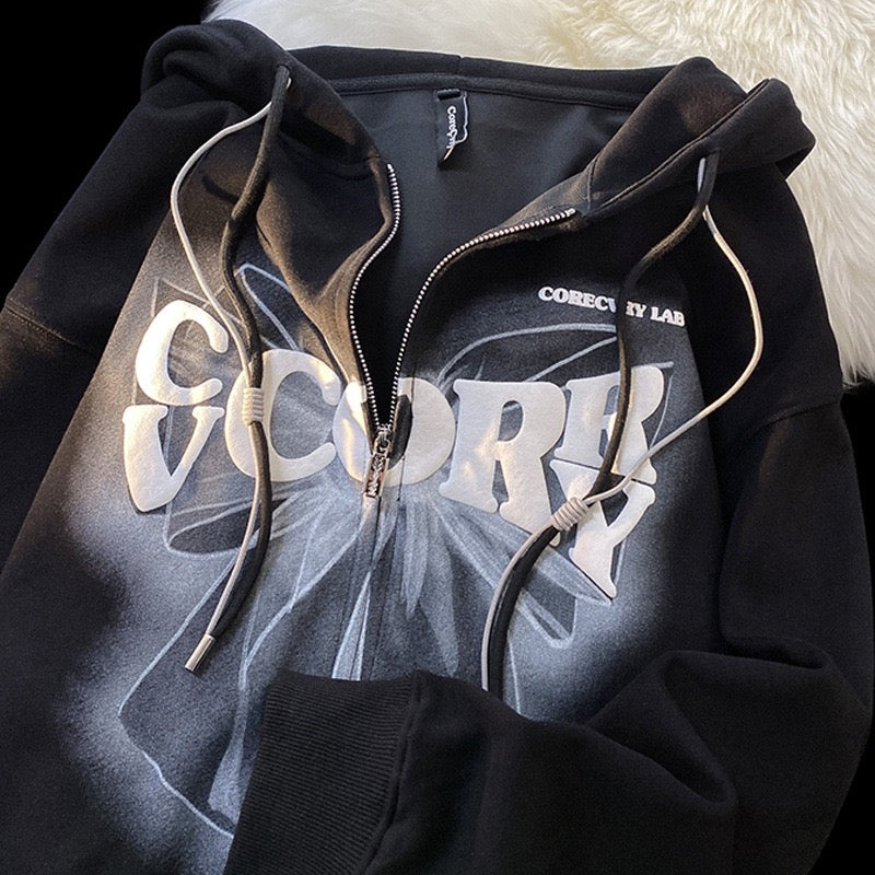 “Corecvry” Bow Oversized Hoodie