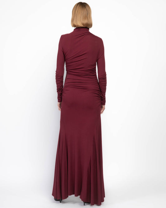 Africa Deep Claret Maxi Dress
