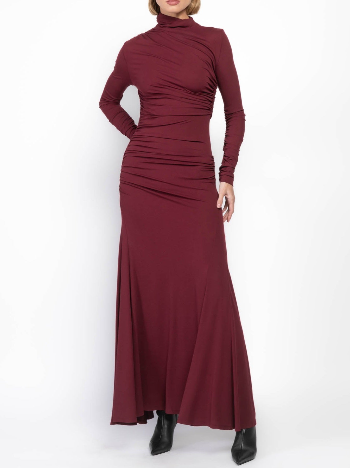 Africa Deep Claret Maxi Dress