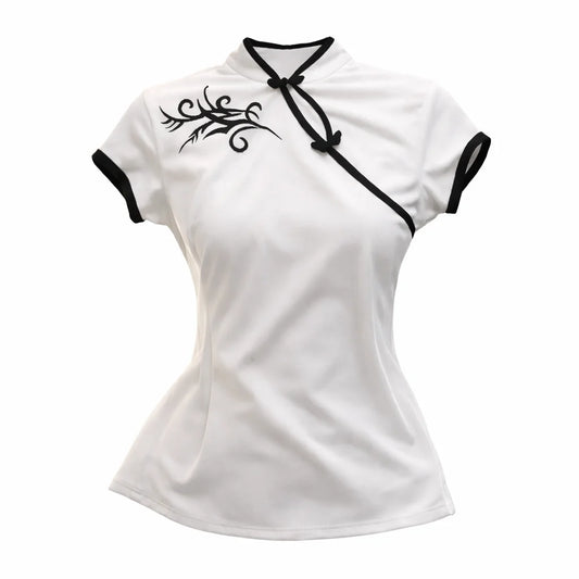 Agate Lotus Cheongsam Blouse