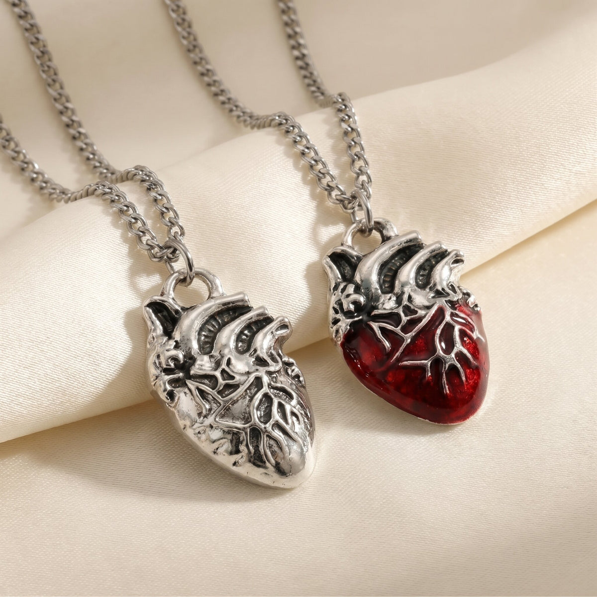 Anatomical Heart Pendant Necklace