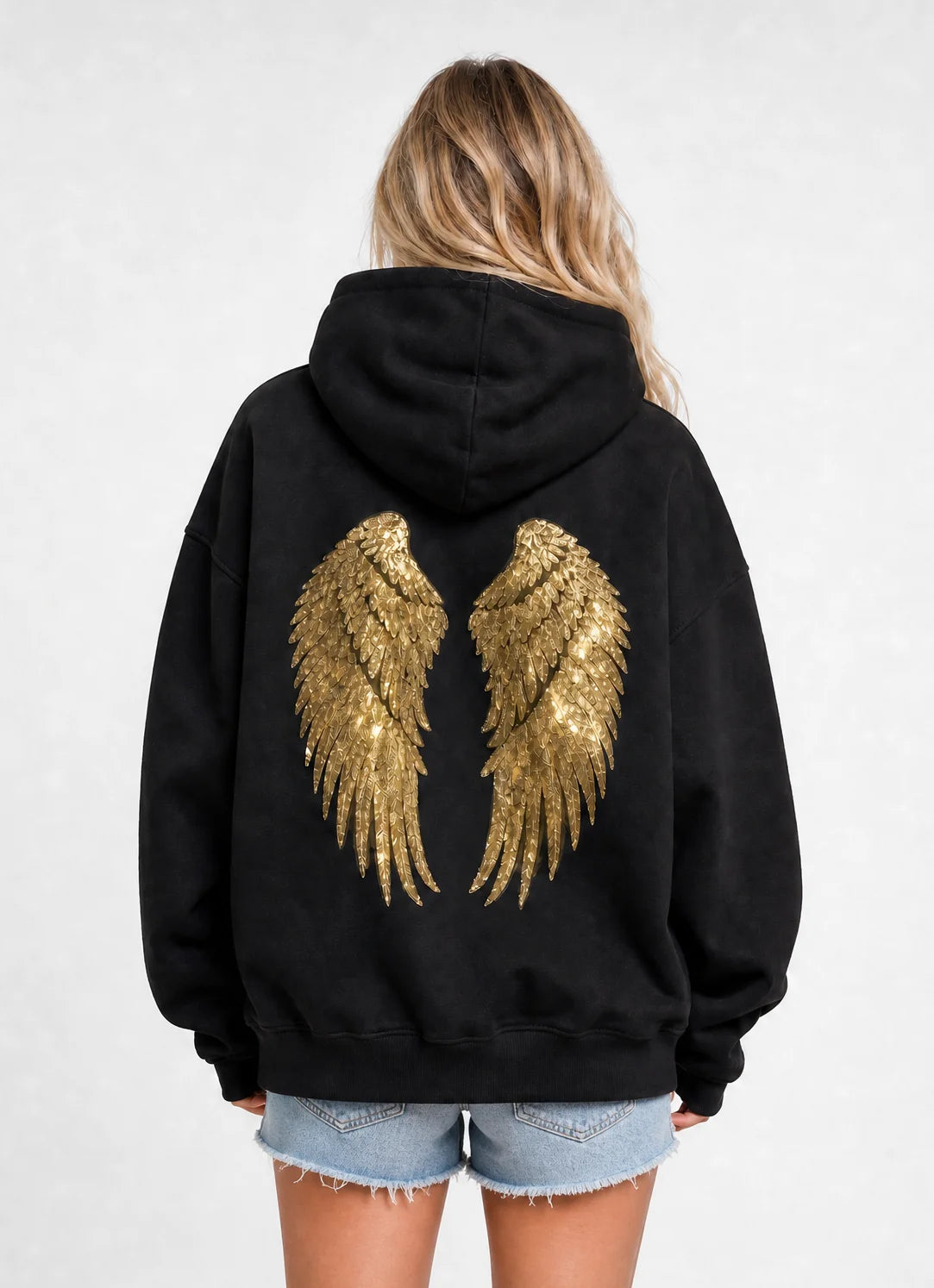 Angel Wings Sequin Hoodie