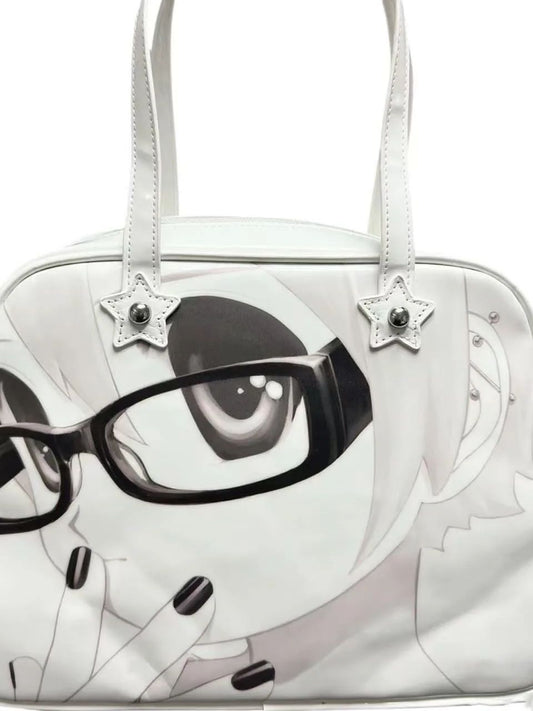 Anime Girl Wearing Glasses Star Charm Bag