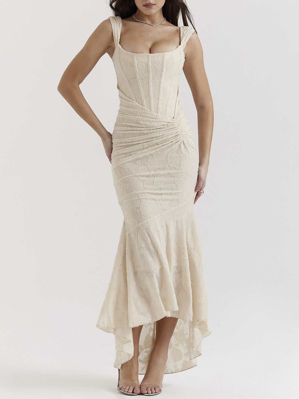 Cesca Vintage Cream Floral Maxi Dress