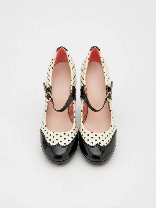 Classical Polka Dot Mary-Jane Heels