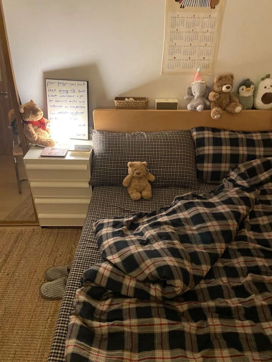 Coziness Plaid Flannel Bedding Set