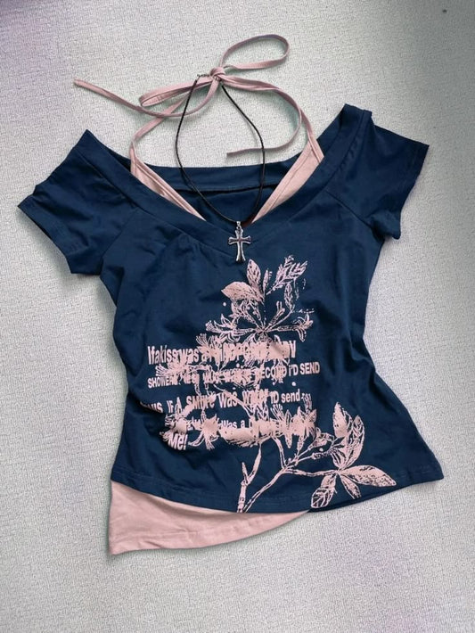 Garden Whisper Halter-strap Top