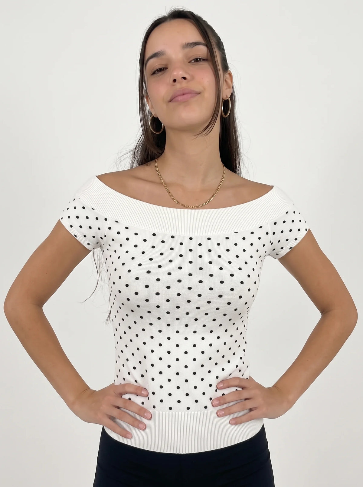 Bardot Dot Top
