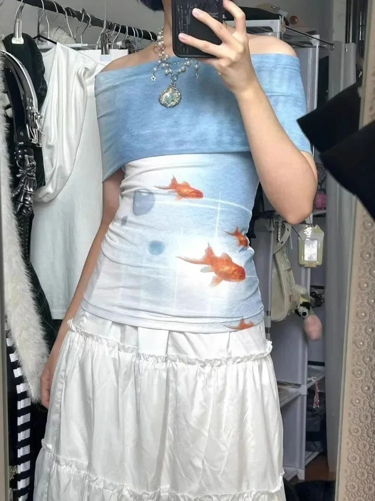 Goldfish Off-shoulder Top
