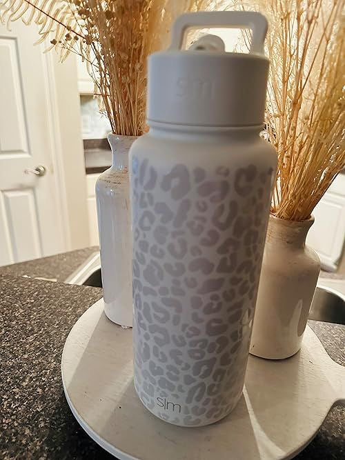 Leopard Print Insulated Water Bottle