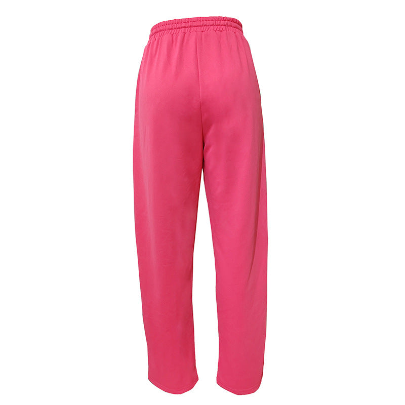 Low Rise Paneled Wide Leg Sweatpants