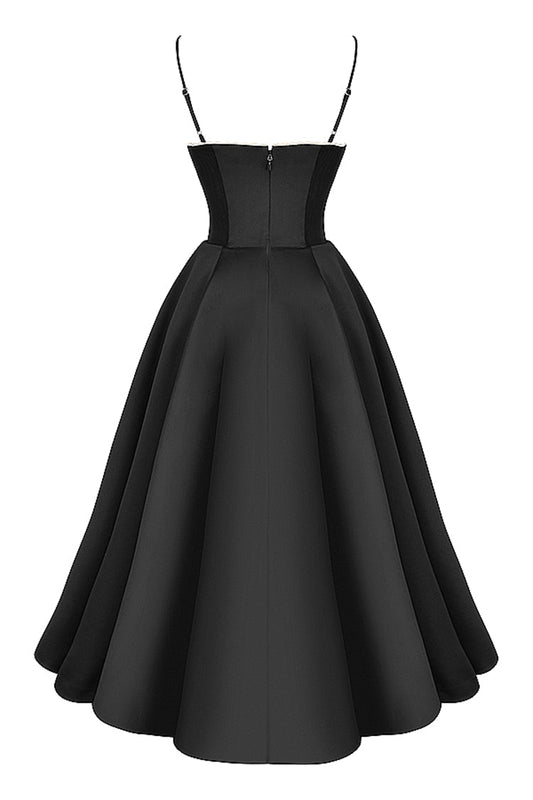 ‘Mademoiselle’ Black Tulle Midi Dress