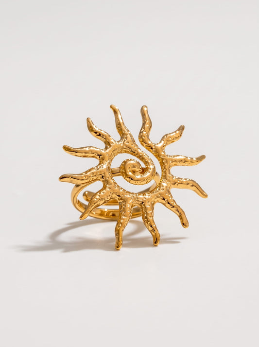 Mythological Spiral Sun Ring