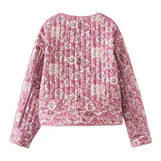 Sakura Floral Quilted Jacket