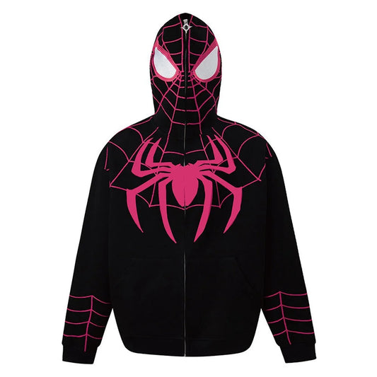 Spidey Web Full Zip Up Hoodie