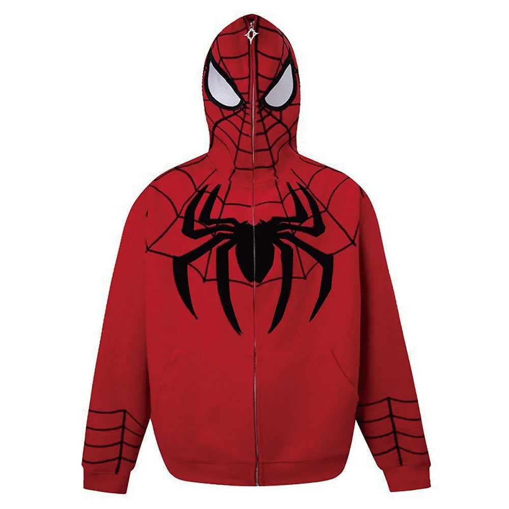 Spidey Web Full Zip Up Hoodie