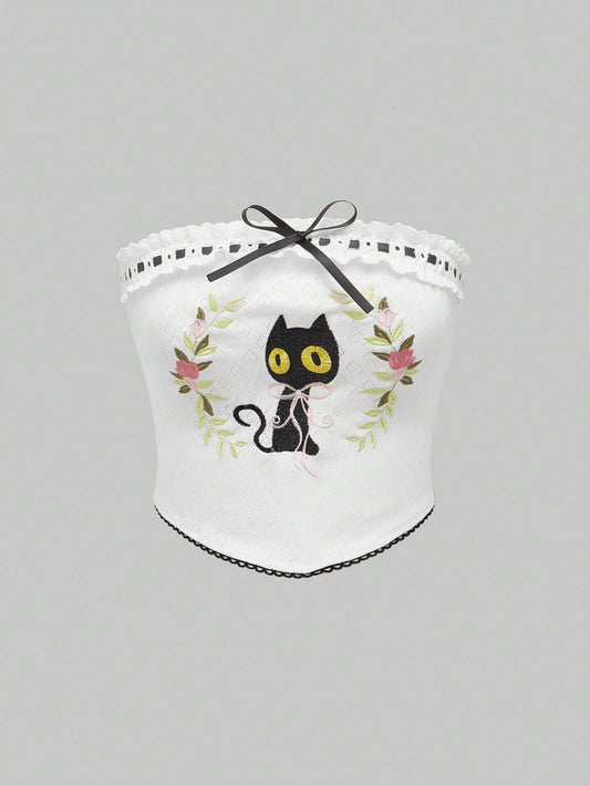 Spooky Cat Tube Top