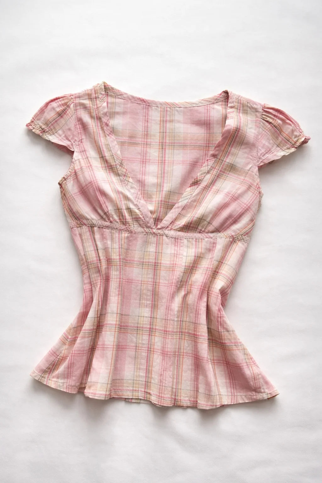 Winona Plaid Babydoll Top