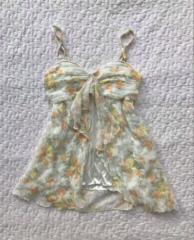 Yellow Flutter Flower Layered Top