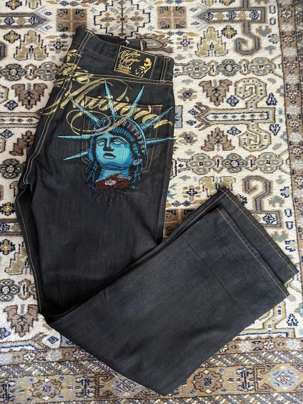 'Christian Audigier' Statue of Liberty Jeans