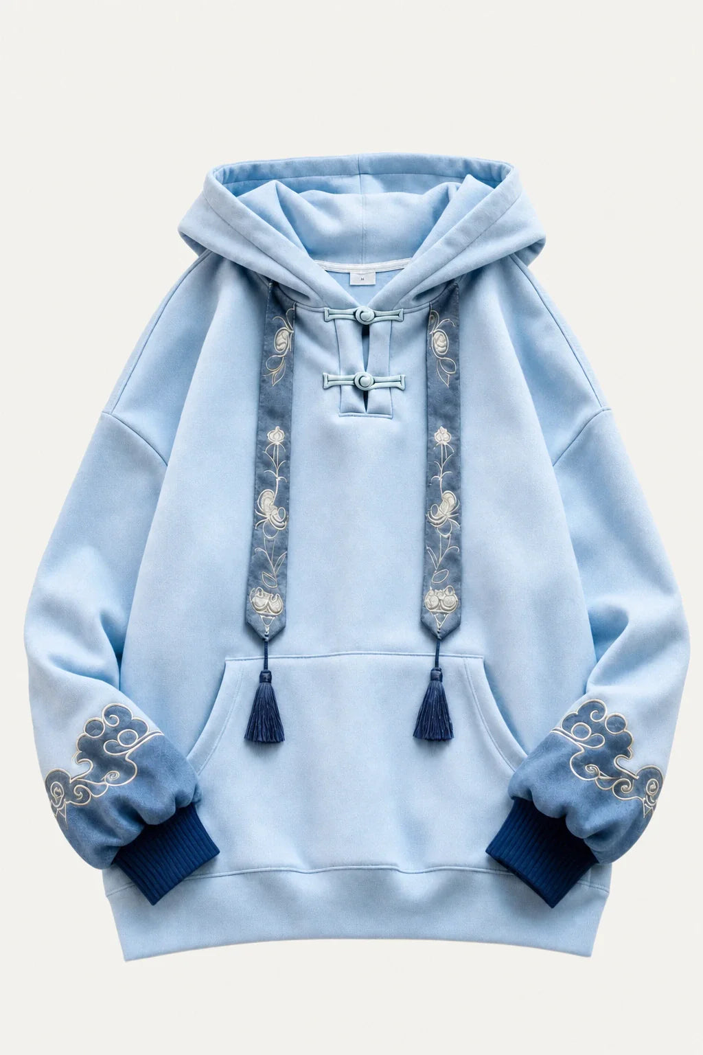 Mei Frosted Lotus Embroidered Hoodie