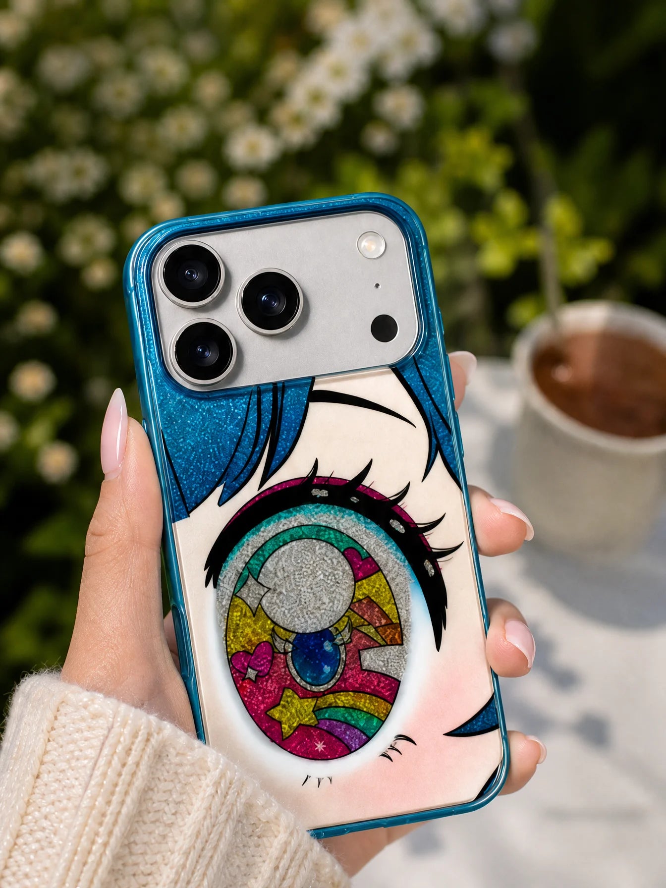 Anime Glitter Eye iPhone Case