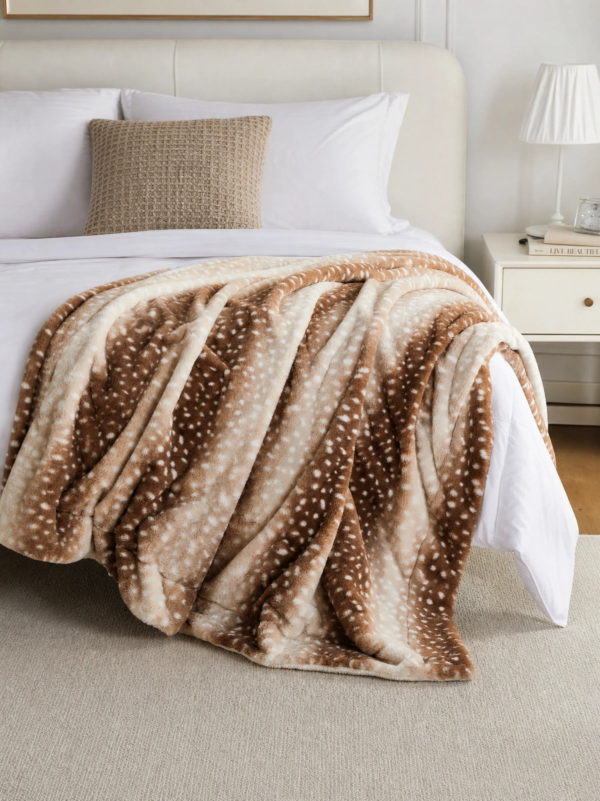 Russet Deer Fawn Plush Blanket