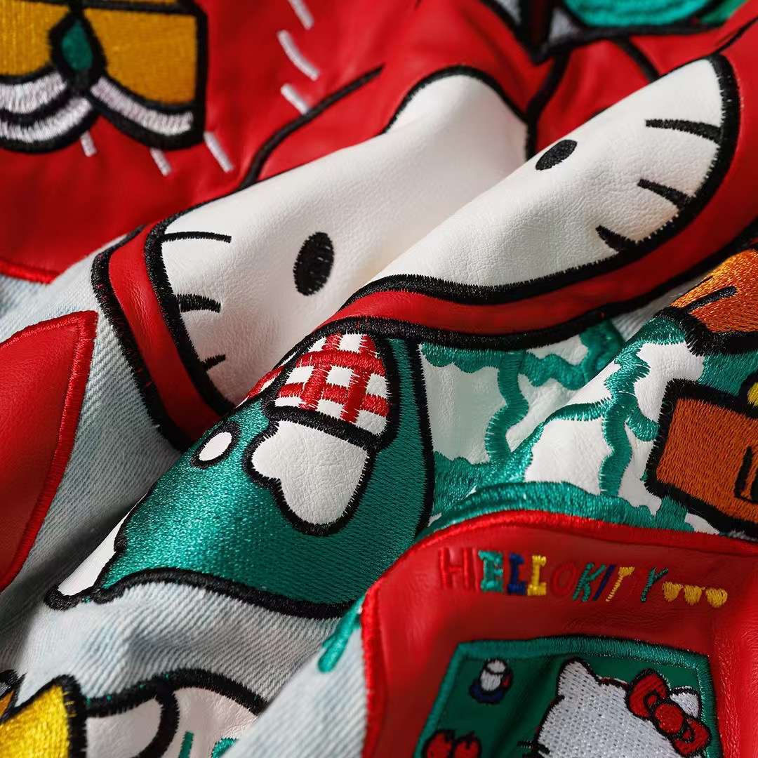 Hello Kitty "Fruit Party" Denim Bomber Jacket