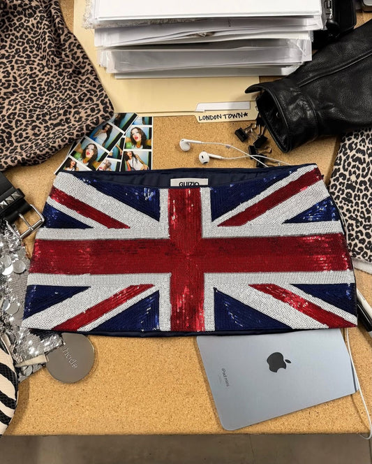 Union Jack Sequin Mini Skirt
