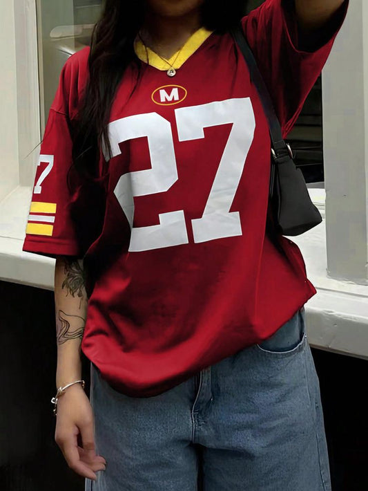 '27' Oversized Jersey T-Shirt