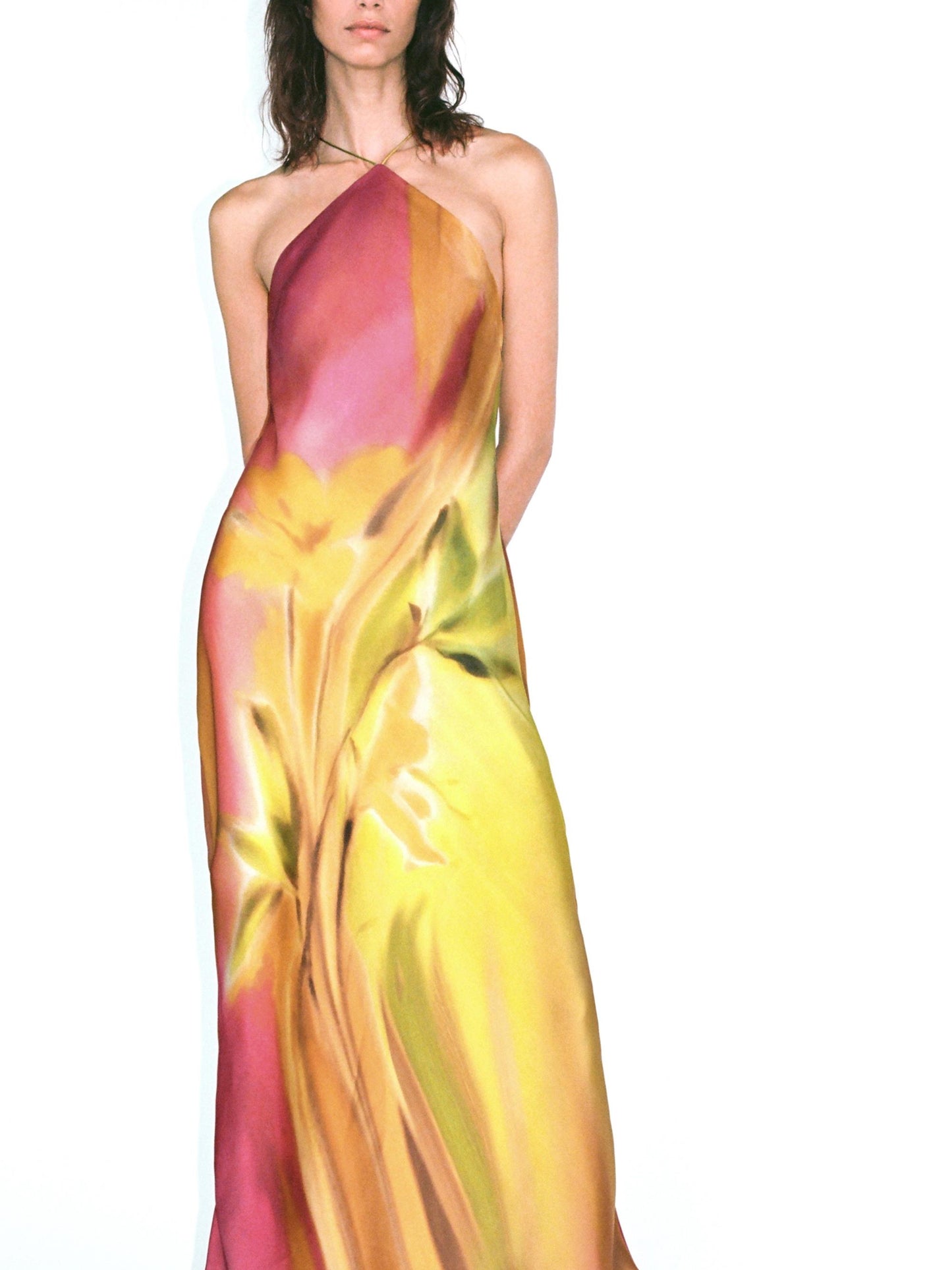 Lily Bloom Halter-Neck Maxi Dress