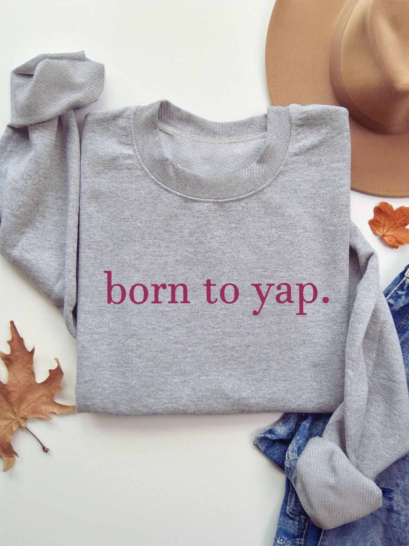 'Born To Yap' Embroidered Sweatshirt