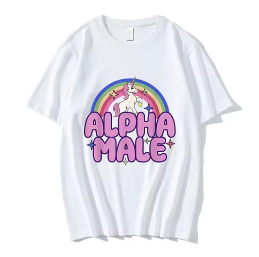 "Alpha Male" Rainbow Unicorn Tee