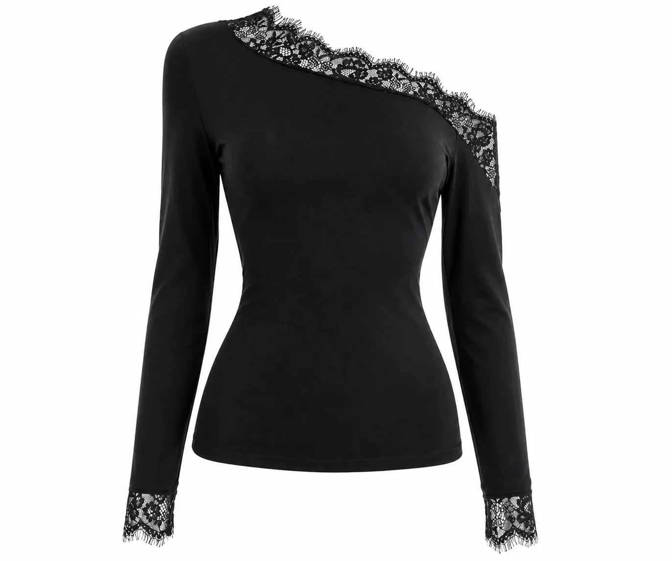 Astrid Lace Asymmetric Blouse