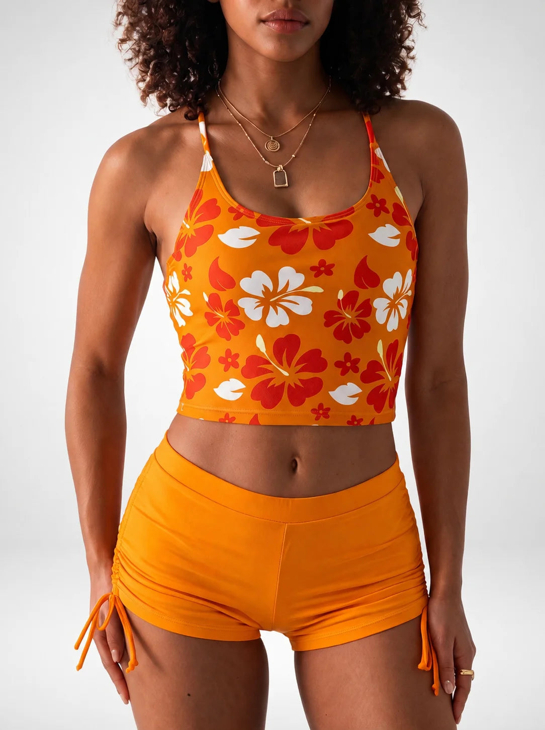 Beach Girl Back Ring Tankini Set