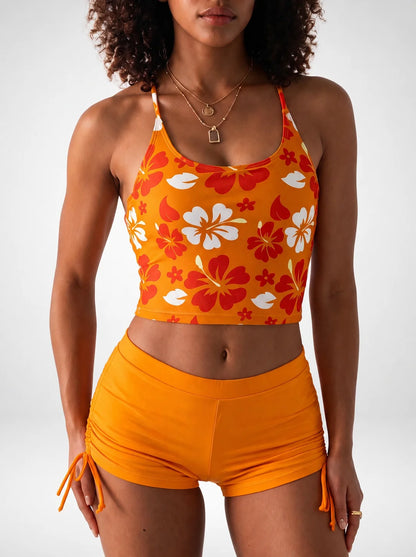 Beach Girl Back Ring Tankini Set