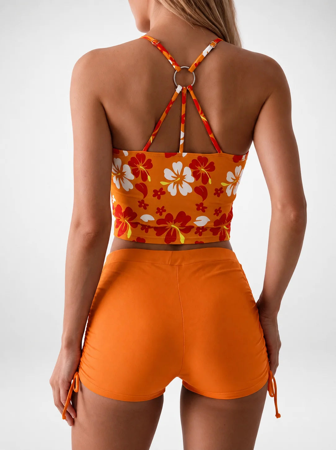 Beach Girl Back Ring Tankini Set
