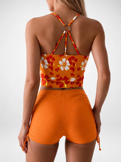 Beach Girl Back Ring Tankini Set