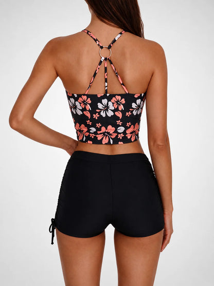 Beach Girl Back Ring Tankini Set