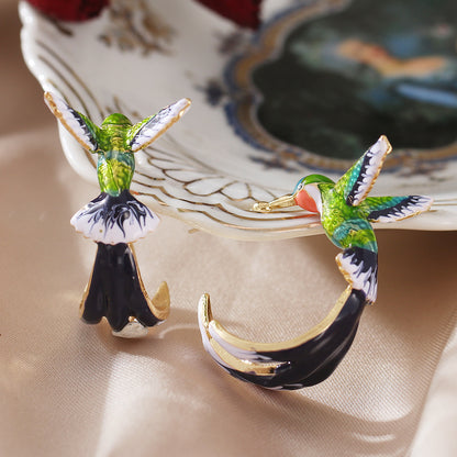 Hummingbird Shaped Earrings