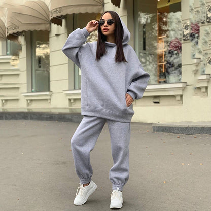 Solid Color Hoodie Outfit - Luxandluxy