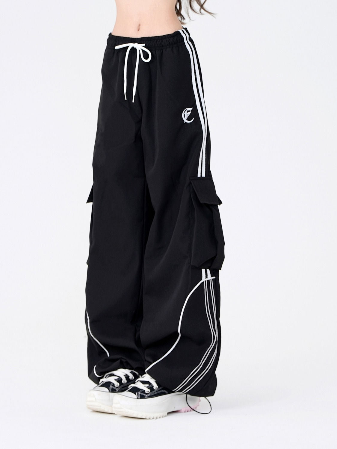 Athletic Stripes Cargo Pants