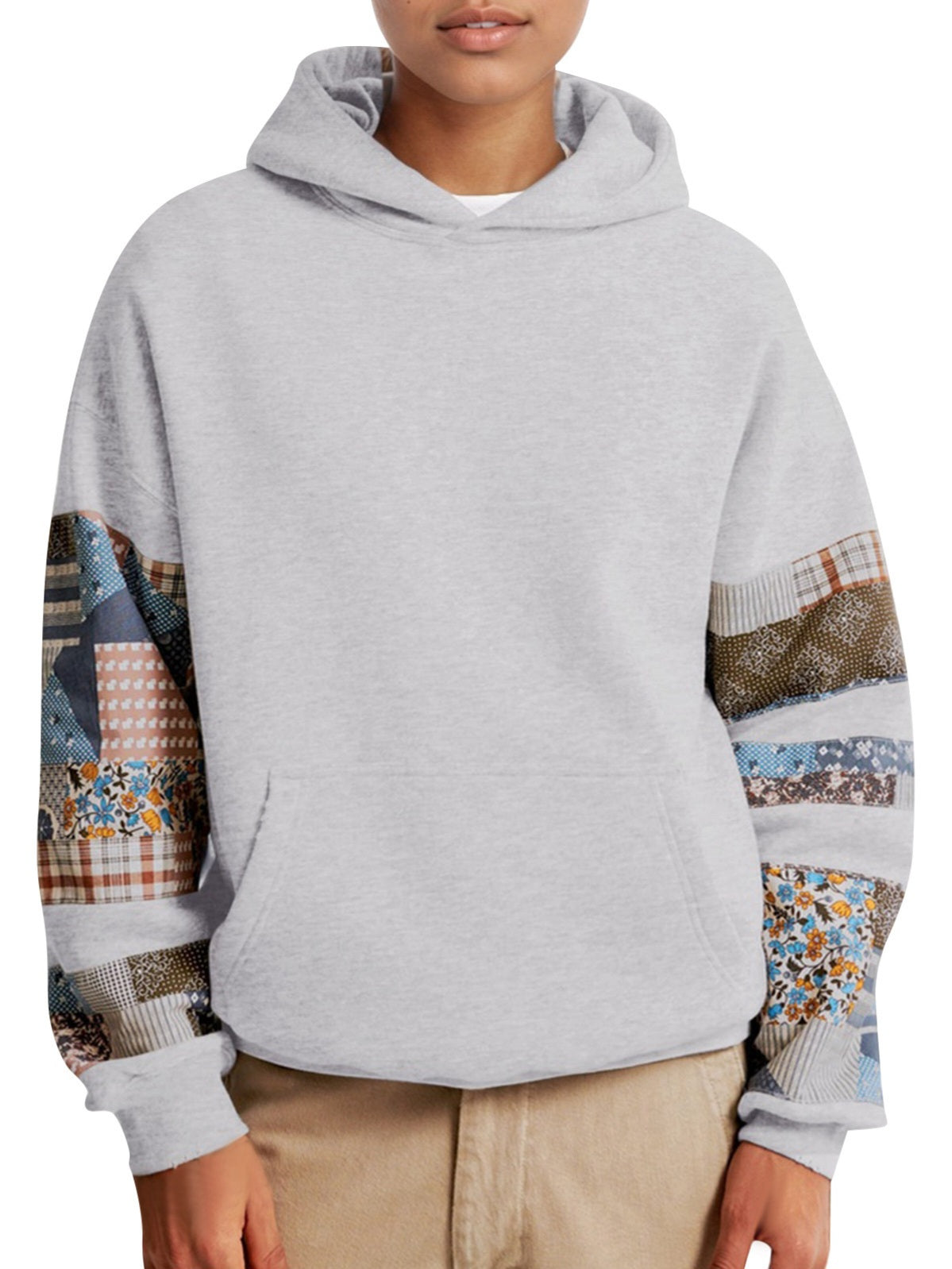 Patchwork Popover Hoodie