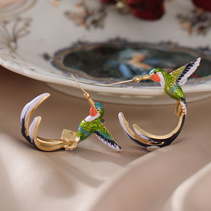 Hummingbird Shaped Earrings