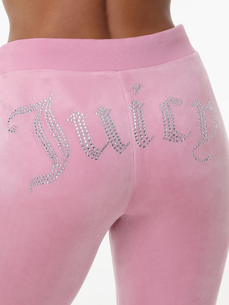 'Juicy' Bling Velour Hoodie & Track Pants Set-Luxandluxy