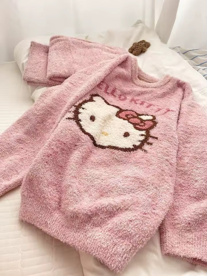 Hello Kitty Marshmallow Fuzzy Pajama Set