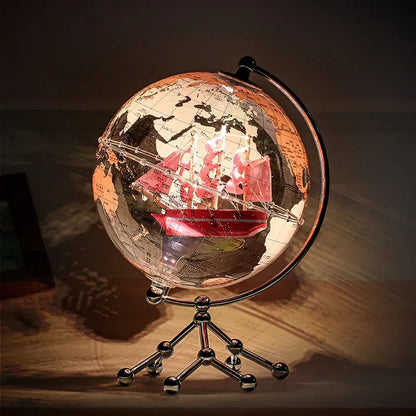 Transparent Globe Ship Decoration