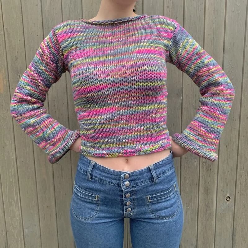 Colorful Knitted Sweaters - Luxandluxy